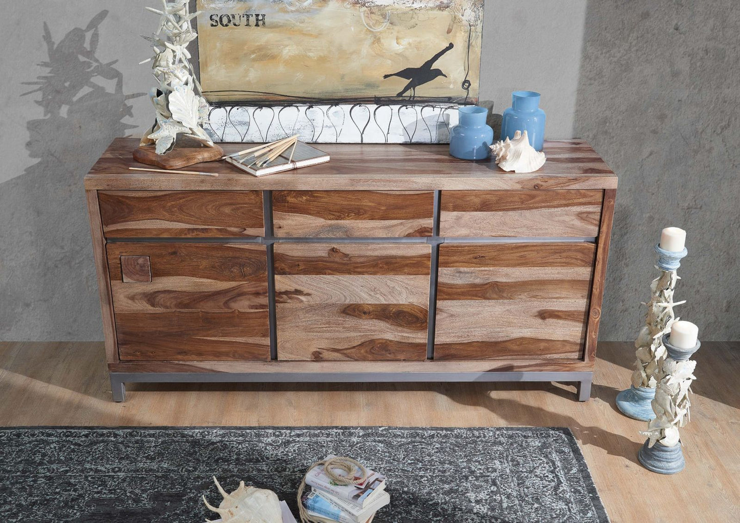 Thar Solid Wood Sideboard in Netural Finish For Living Room