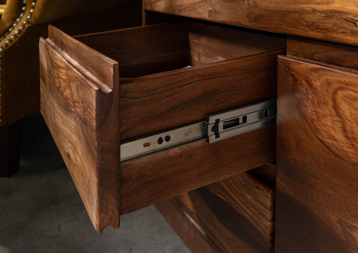 Segure Solid Wood Sideboard In Natural Teak For Living Room Furniture