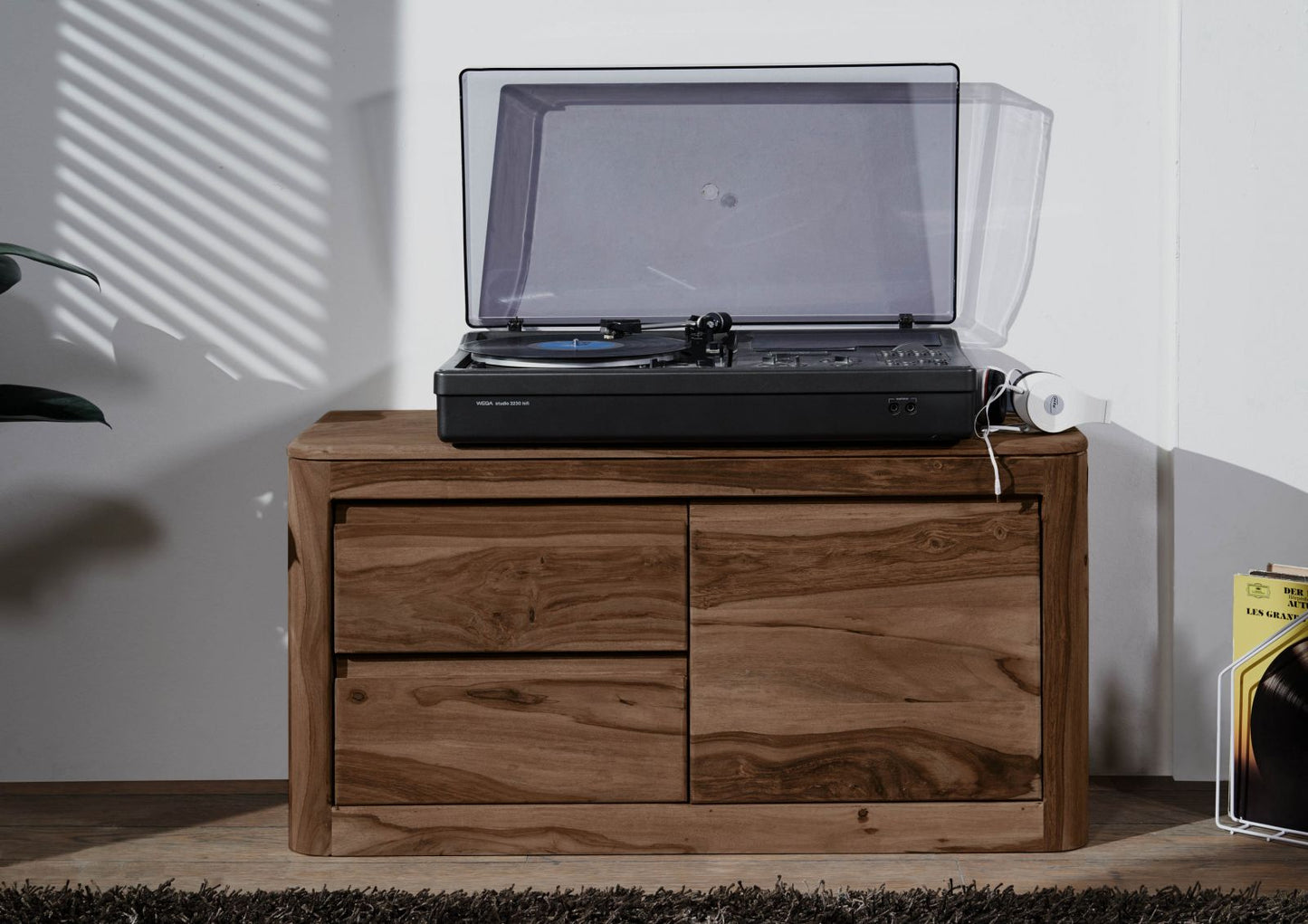 Segure Solid Wood Sideboard In Natural Teak For Living Room Furniture