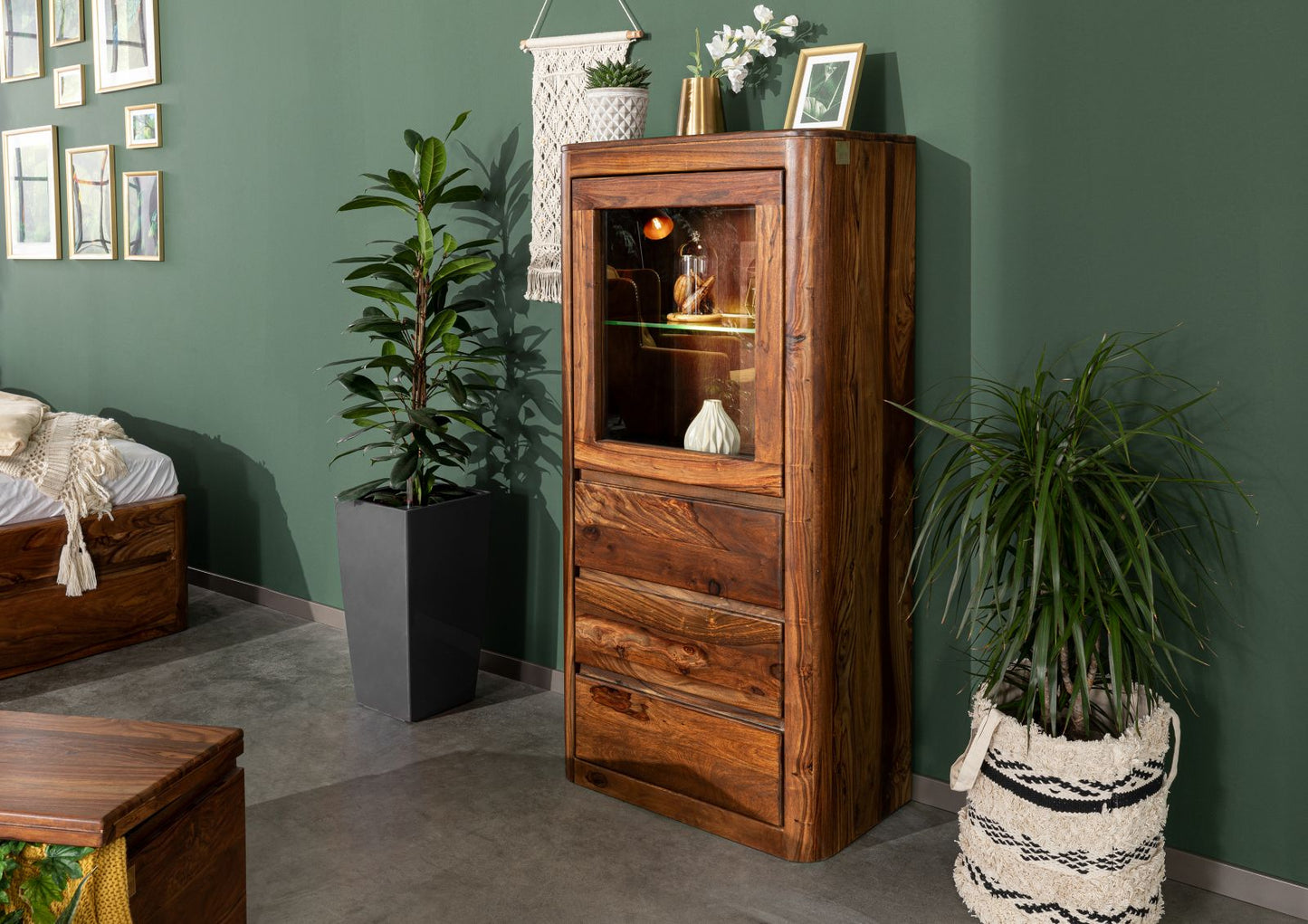 Segur Solid Wood Bookcase In Provincial Teak Finish