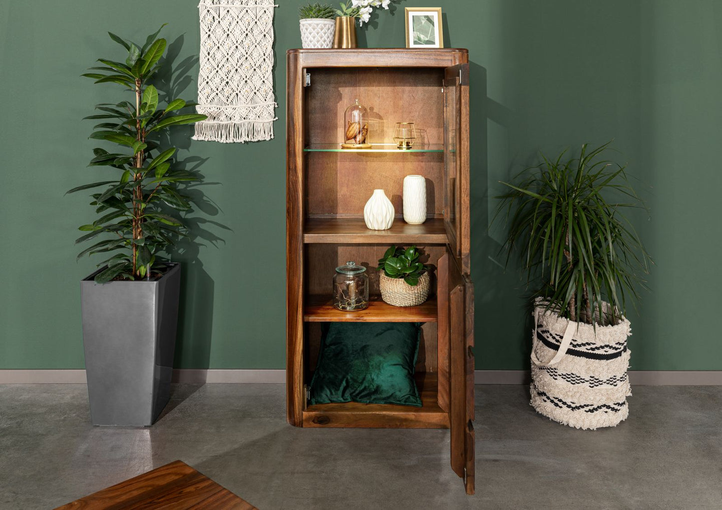 Segur Solid Wood Bookcase In Provincial Teak Finish