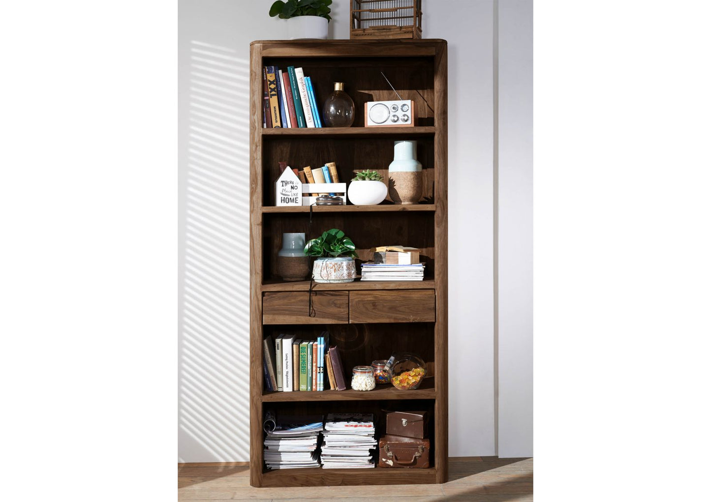 Segur Solid Wood Book-case In Natural Finish