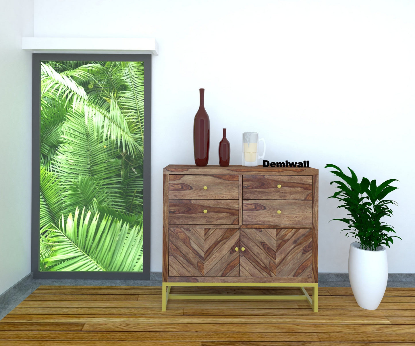 Alex solid wood chest of drawer in natural finish