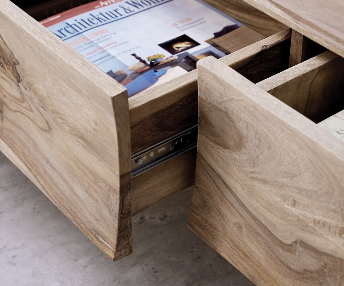 Erik Solid Sheesham Wood 4 Drawer Large Tv Cabinet #011