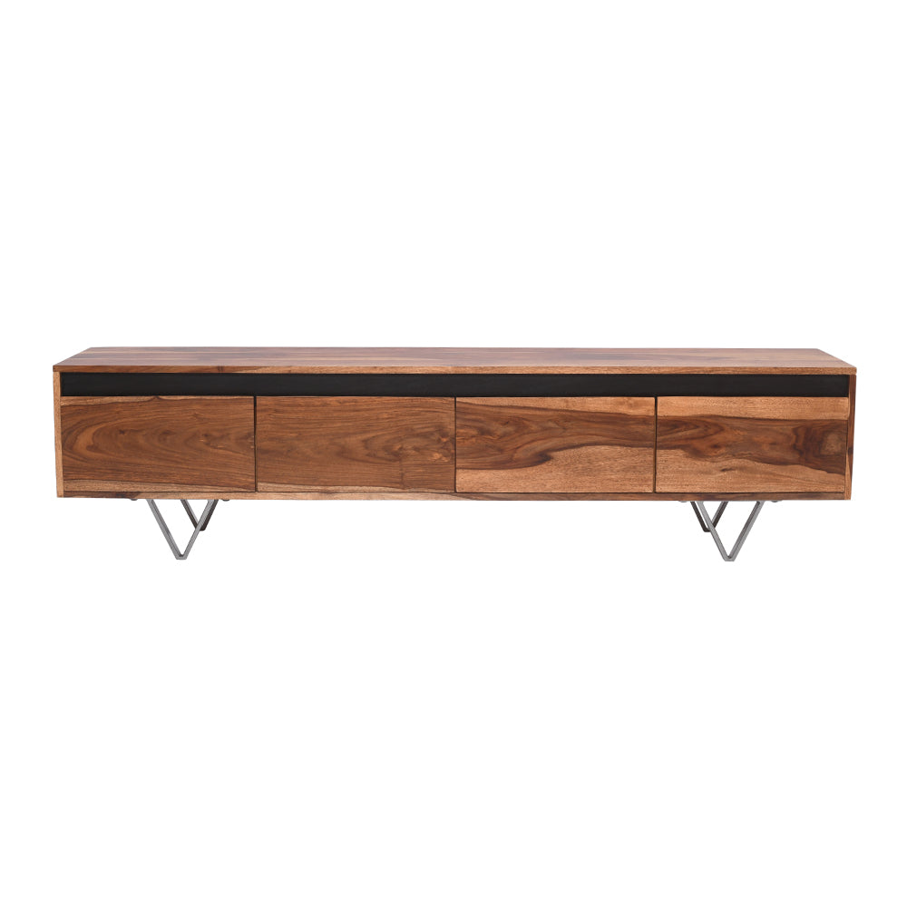 Ezra Sheesham Wood 4 Drawer Tv Cabinet #004