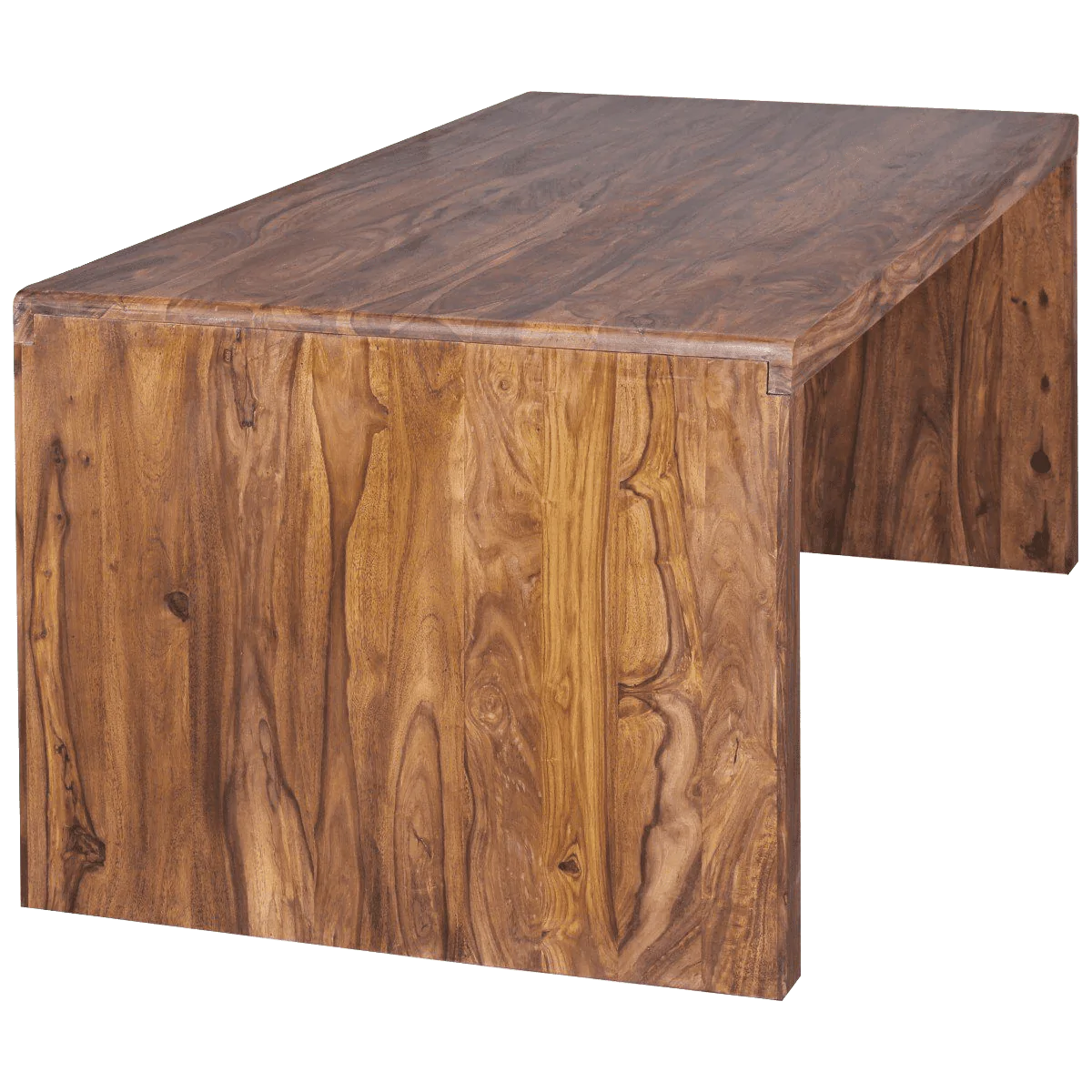 Avain Solid Wood Large Study Table In Natural Teak For Study Room Furniture