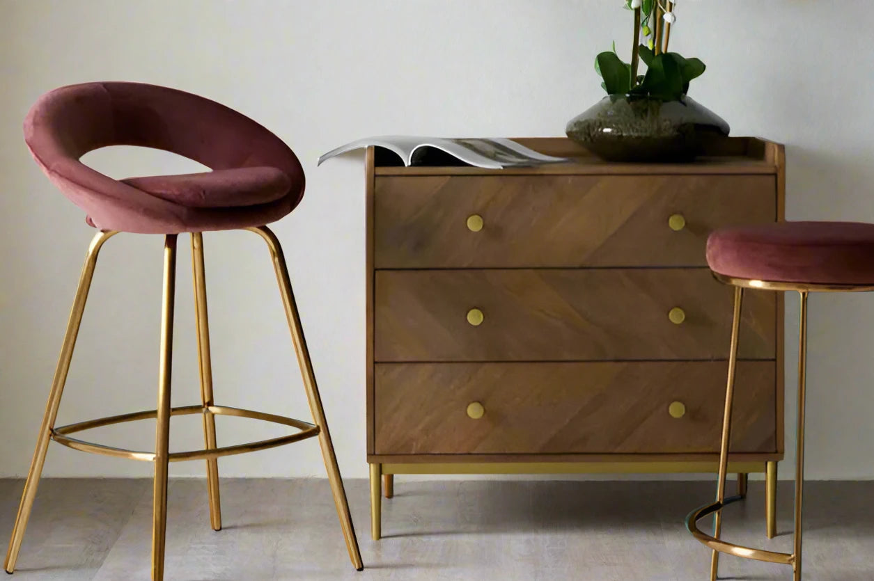 Demiwall Mango Wood Chest Of Drawers In Provincial Teak Finish Living Room