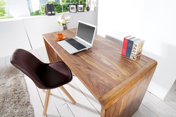 Jax Sheesham Wood Large Study Table | Computer Table | Office Table In Natural Finish