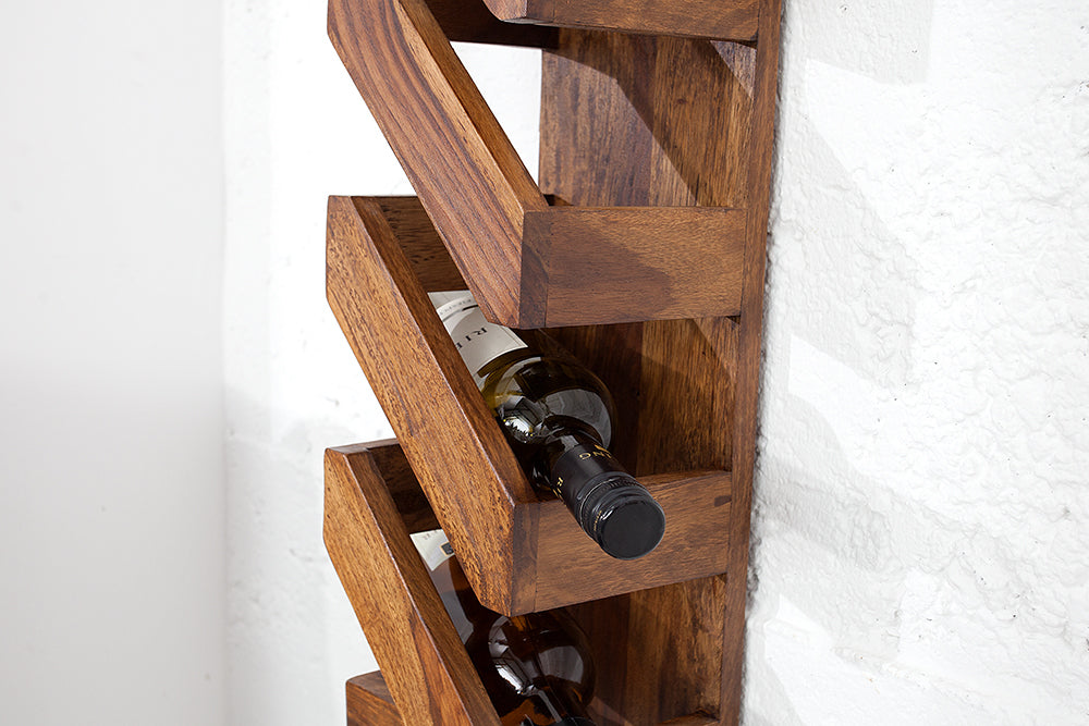 Reto Sheesham Wood Wall Stand For Living Room Furniture