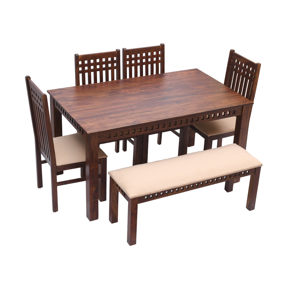 Facet Six Seater Dining Set Made Of Sheesham Wood