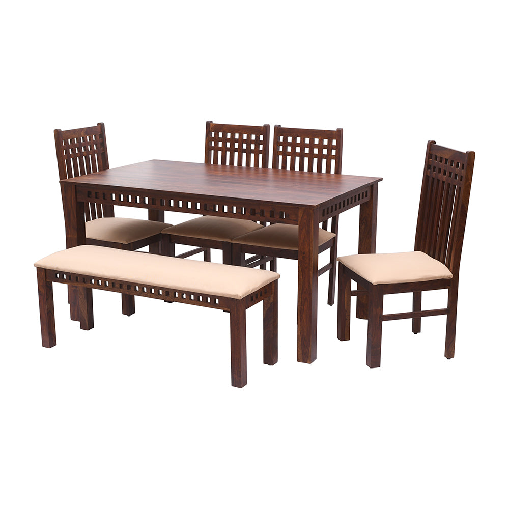 Facet Six Seater Dining Set Made Of Sheesham Wood
