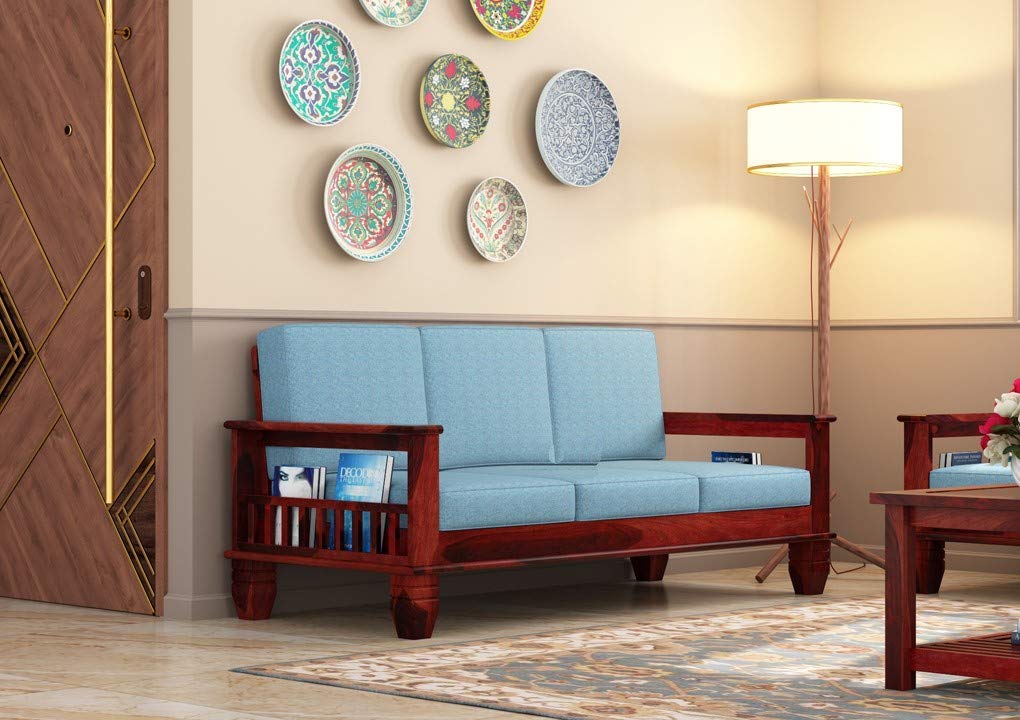 Royal Place Sheesham Wood 5 Seater Sofa Set For Living Room Furniture