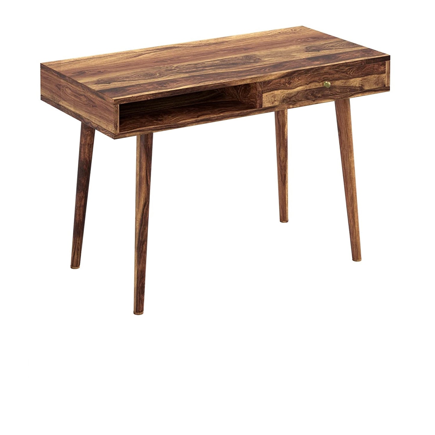 Liv Sheeshjam Wood 1 Drawers & 1 Shelf Desk In Natural Finish