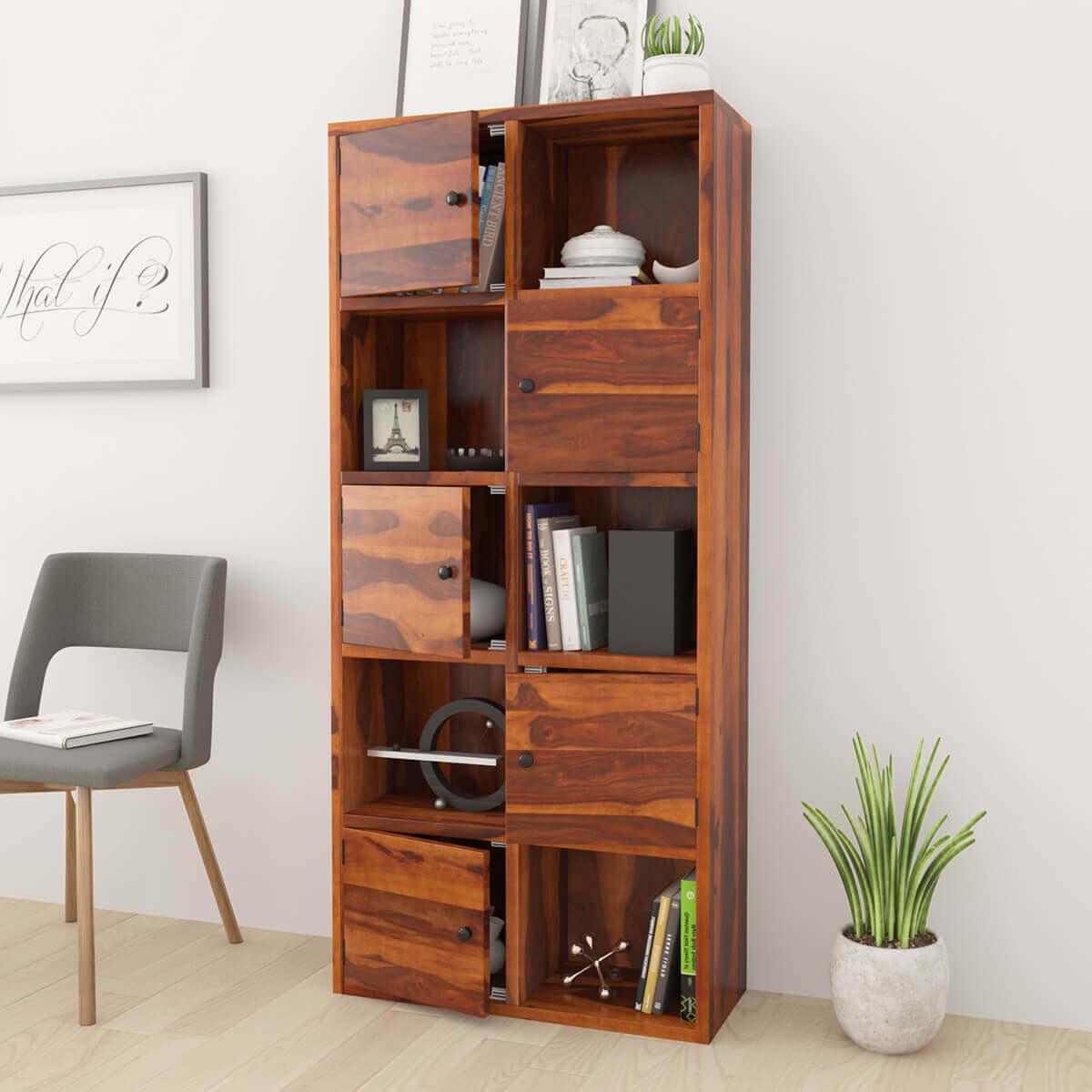 Royal Place Sheesham Wood Wardrobe For Living Room Furniture