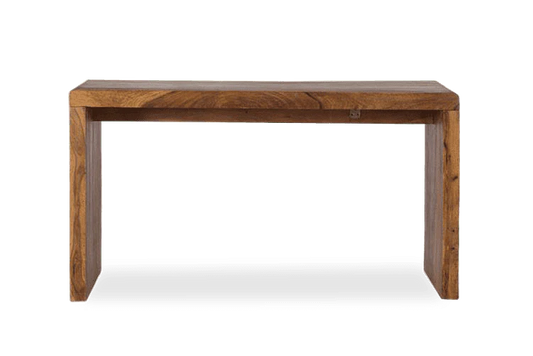 Avain Solid Wood Large Study Table In Natural Teak For Study Room Furniture