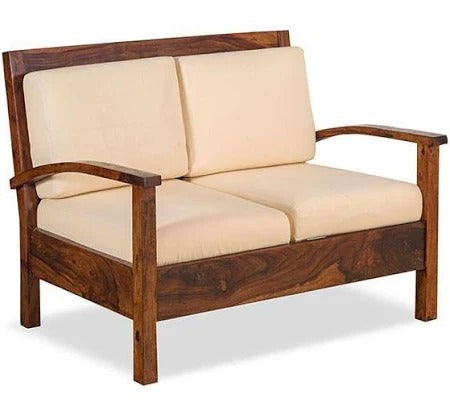 Henrik Solid Wood 2 Seater Sofa In Provincial Teak  For Living Room Furniture