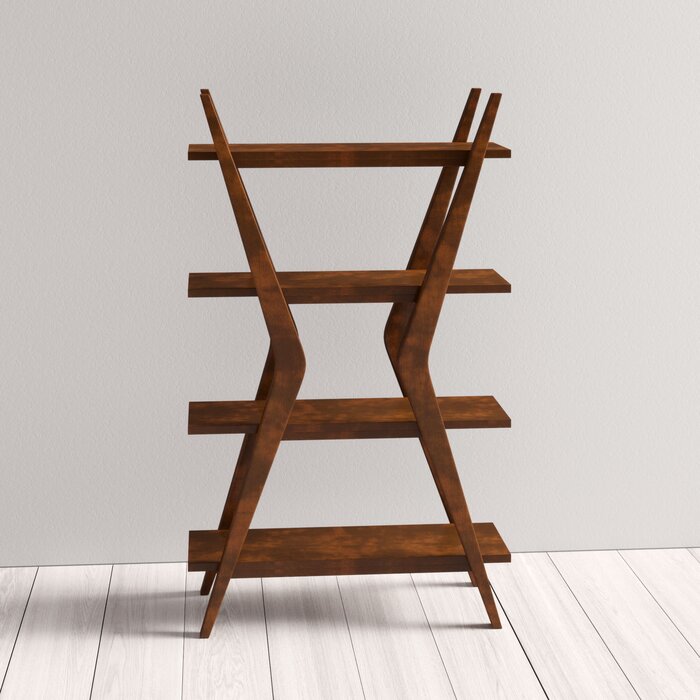 Bhumi Solid Wood Bookcase In Provincial Teak Finish