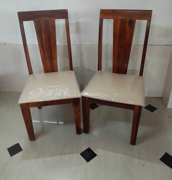 Sheesham Wood Six Seater Dining Set In Honey Oak Finish