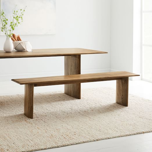 Marudhar Mango Wood Bench In Netural Finish