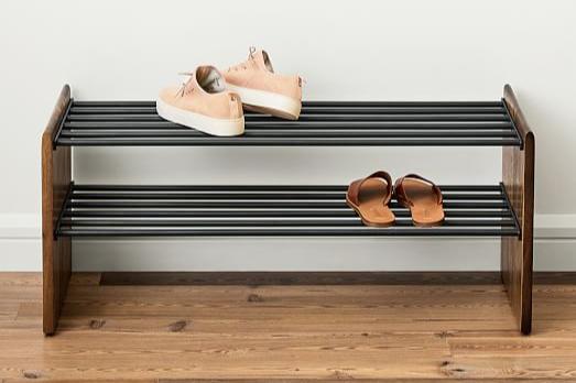 Marudhar Solid Wood Shoe Rank In Netural Finish