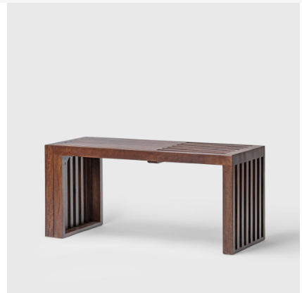 Segure Solid Shesham Wood Bench In Provincial Teak Finish