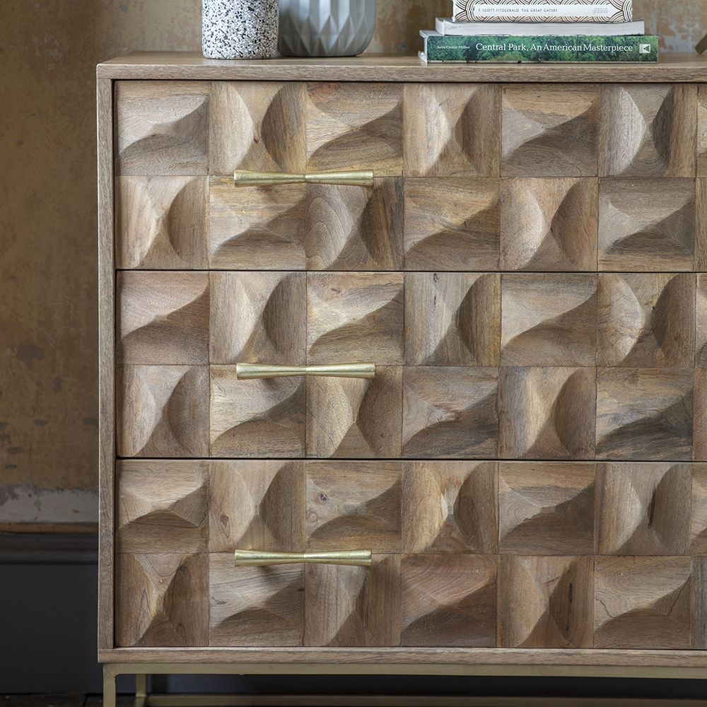 Ruben Chest of Drawers Made Of Solid Mango Wood & Iron