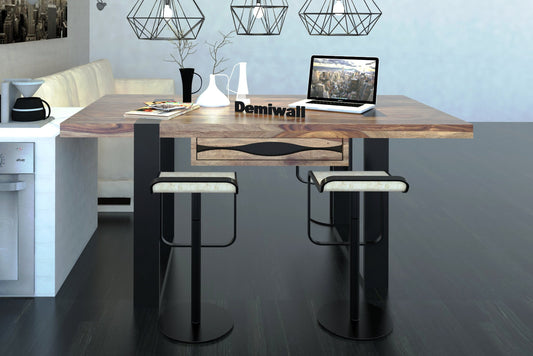 Uvi Sheesham Wood Dining Table In Nutural Finish