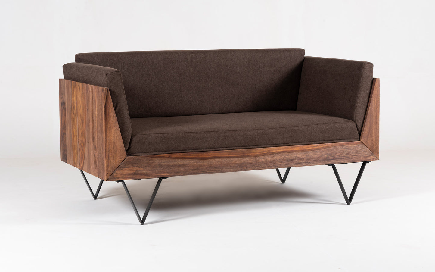 Orangetree Solid Wood 3 Seater Sofa & 2 Seater Sofa In Natural Teak Finish For Living Room #001