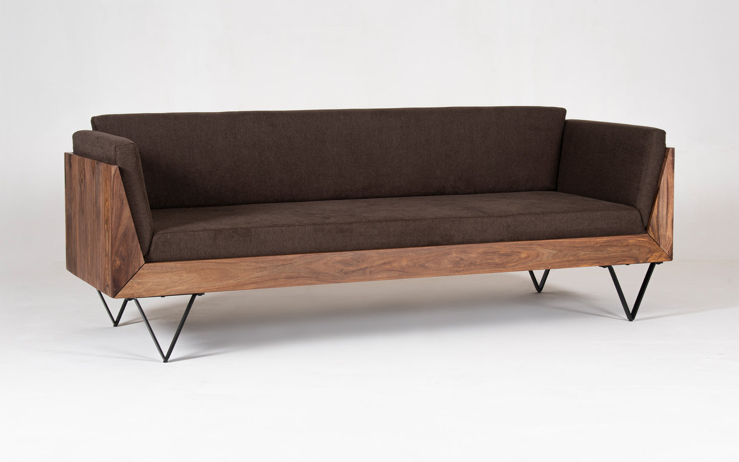 Orangetree Solid Wood 3 Seater Sofa & 2 Seater Sofa In Natural Teak Finish For Living Room #001