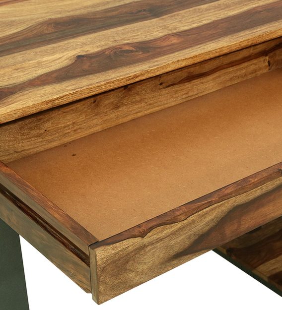 Ritx Sheesham Wood Study Table In Rustic Teak Finish For Study Room Furniture