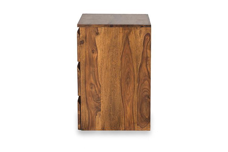 Avian Three Drawers Bed-Side Table Made Of Solid Sheesham Wood