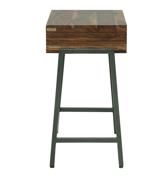 Ritx Solid Wood Study Table In Rustic Teak Finish For Study Room Furniture