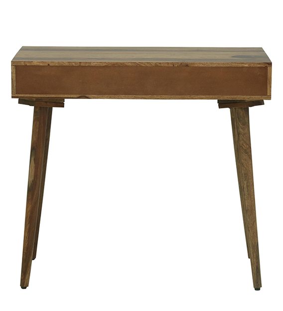 Ritx Solid Wood Study Table In Natural Teak Finish For Study Room Furniture