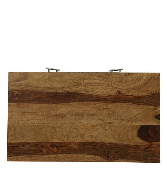 Ritx Solid Wood Study Table In Natural Teak Finish For Study Room Furniture