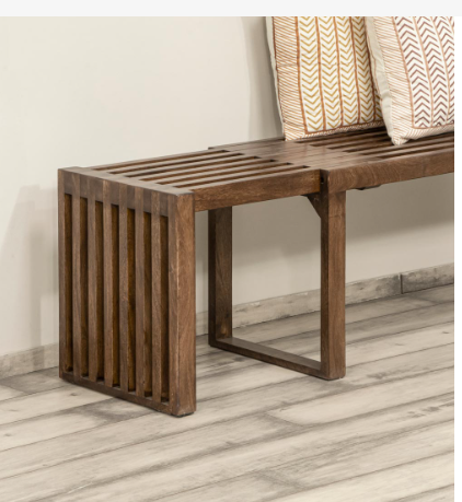 Segure Solid Shesham Wood Bench In Provincial Teak Finish