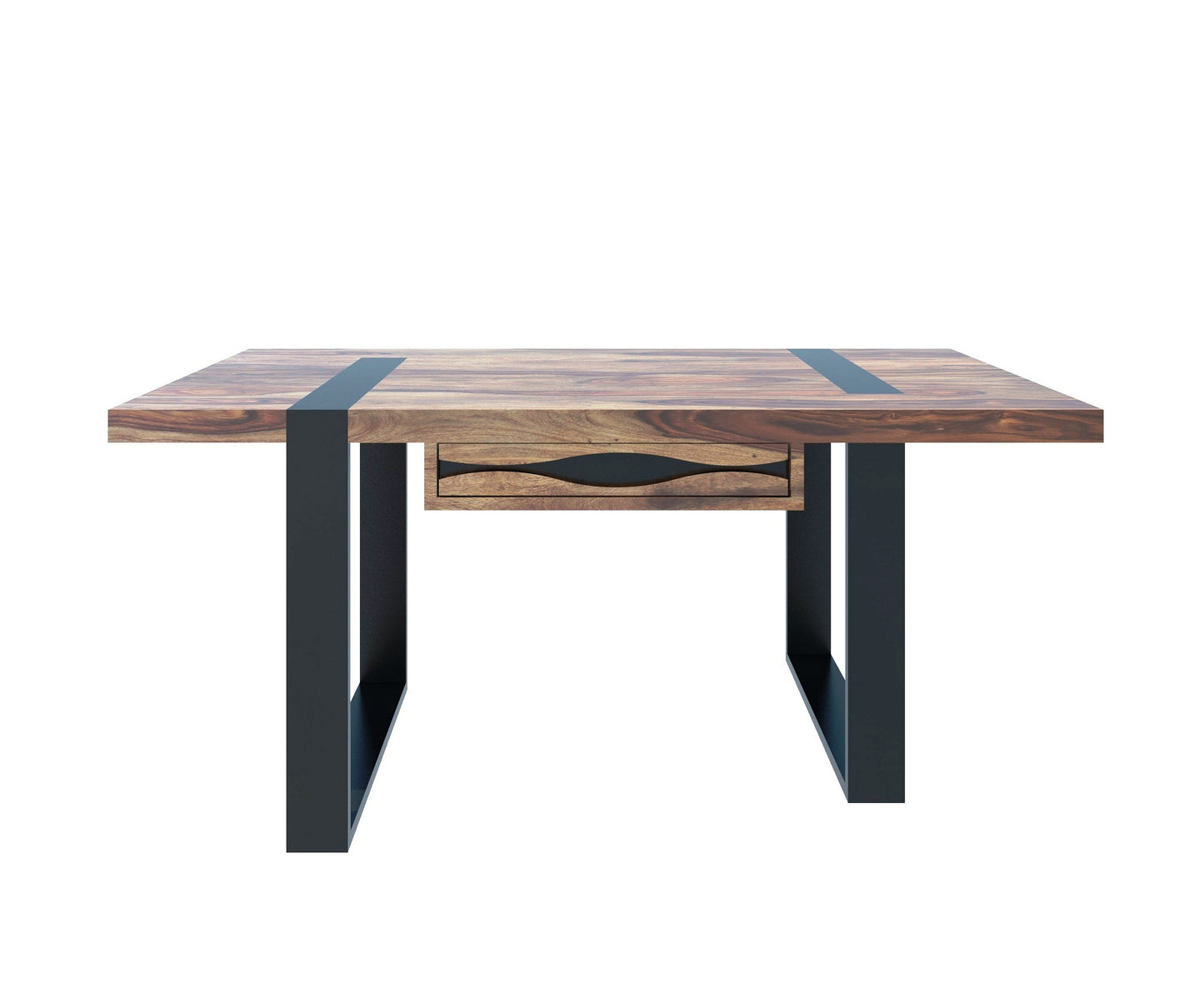 Uvi Sheesham Wood Dining Table In Nutural Finish