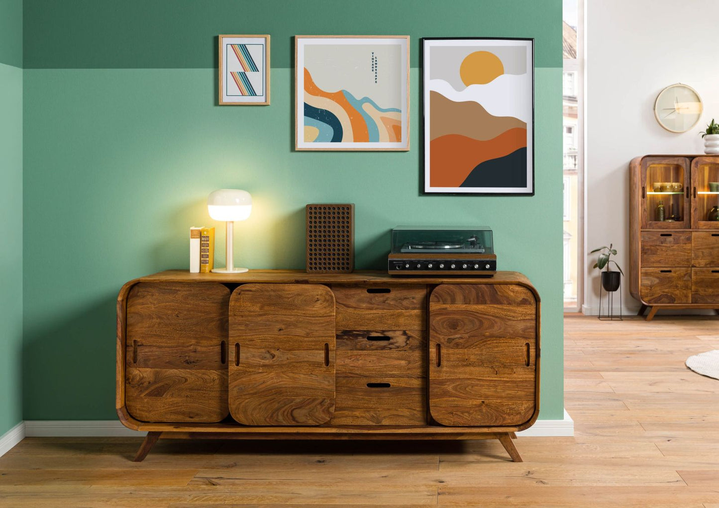 Zara Solid Mango Wood Sideboard In Provincial Teak Finsih