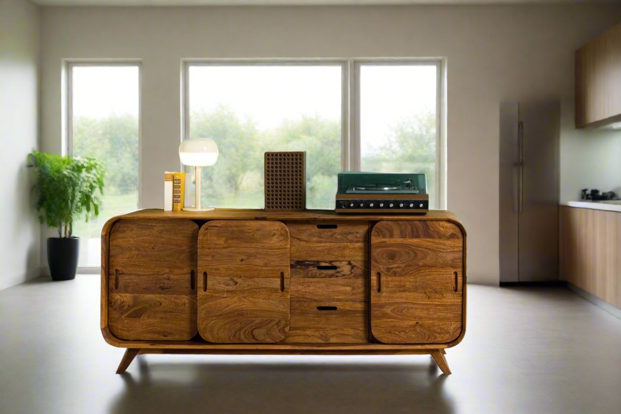 Zara Solid Mango Wood Sideboard In Provincial Teak Finsih