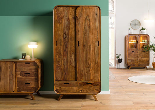 Zara Solid Mango Wood Sideboard In Provincial Teak Finish