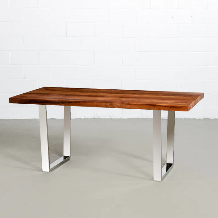 Roster Sheesham Wood Dining Table With Metal Legs For Dining Room and Hotels