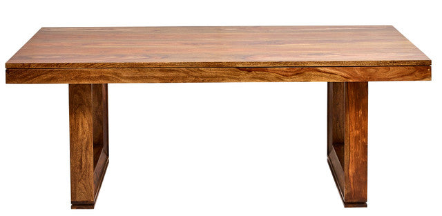 Roster Sheesham Wood Dining Bench With Natural Gray Finish For Dining Room