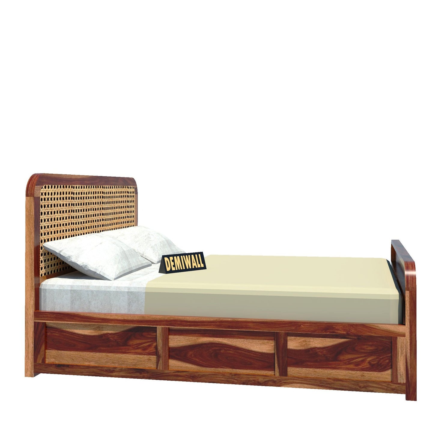 Royal Rattan Sheesham Wood King Size Box Storage Bed In Provincial Teak Finish