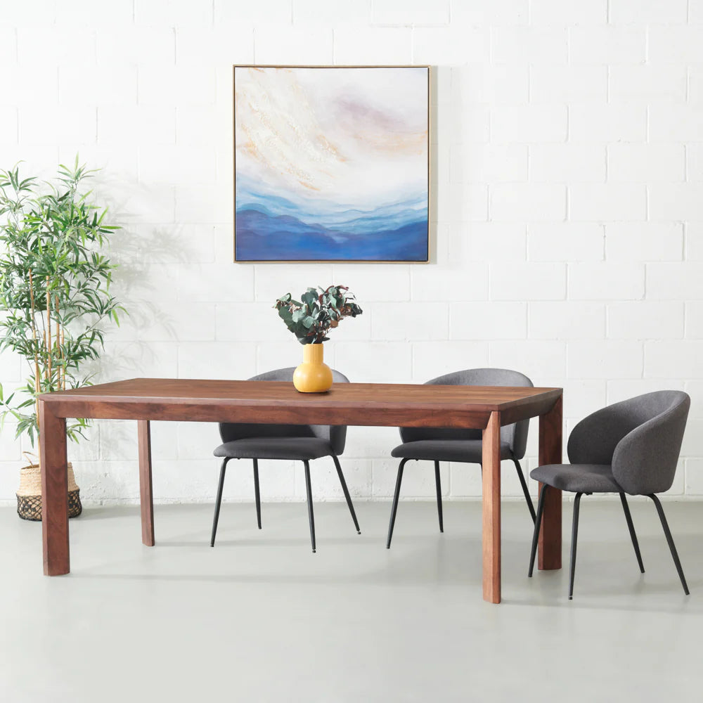 Roster Sheesham Wood Dining Table Rose wood  Finish