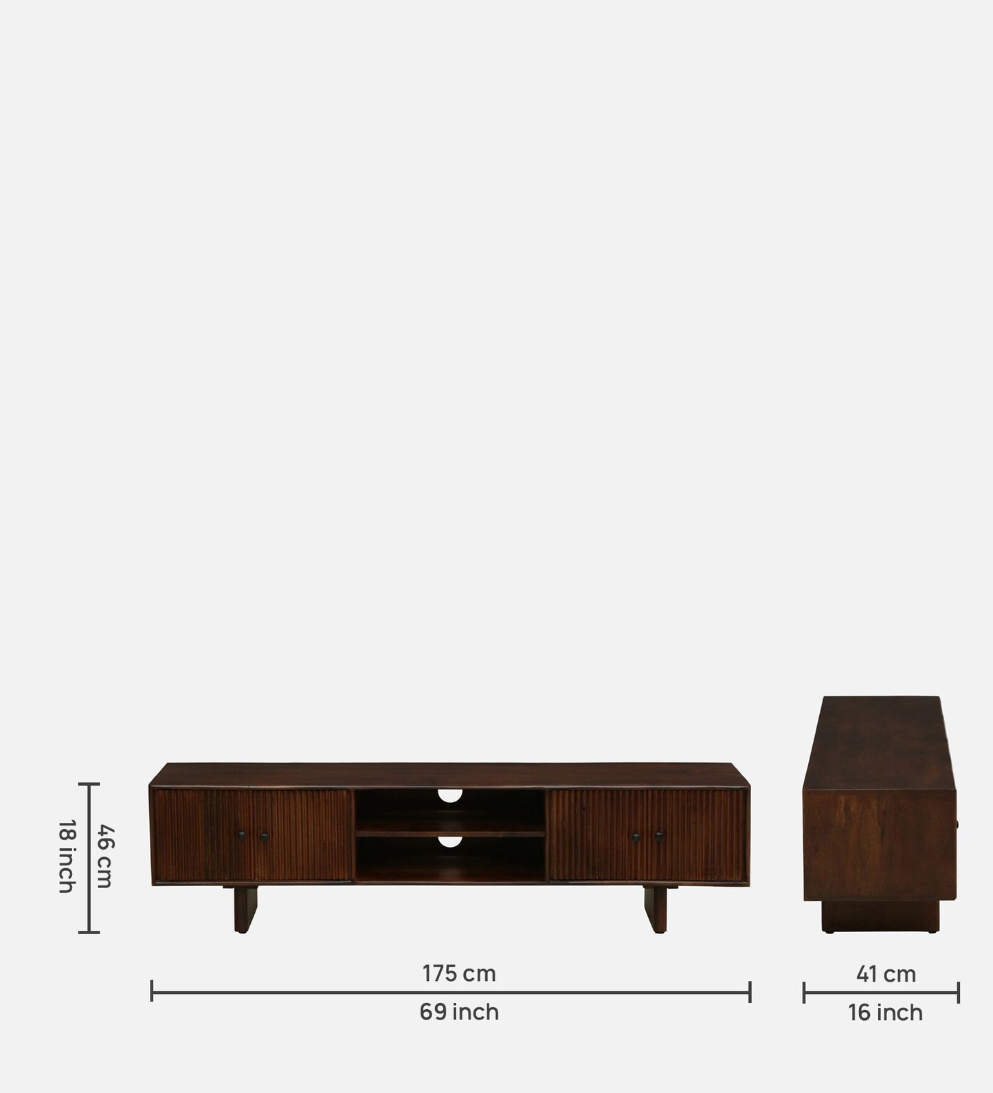 Solid Wood 4 Door Tv Cabinet For Living Room