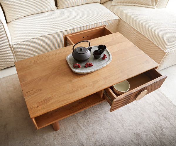 Pateri Solid Wood Coffee Table in Natural Finish