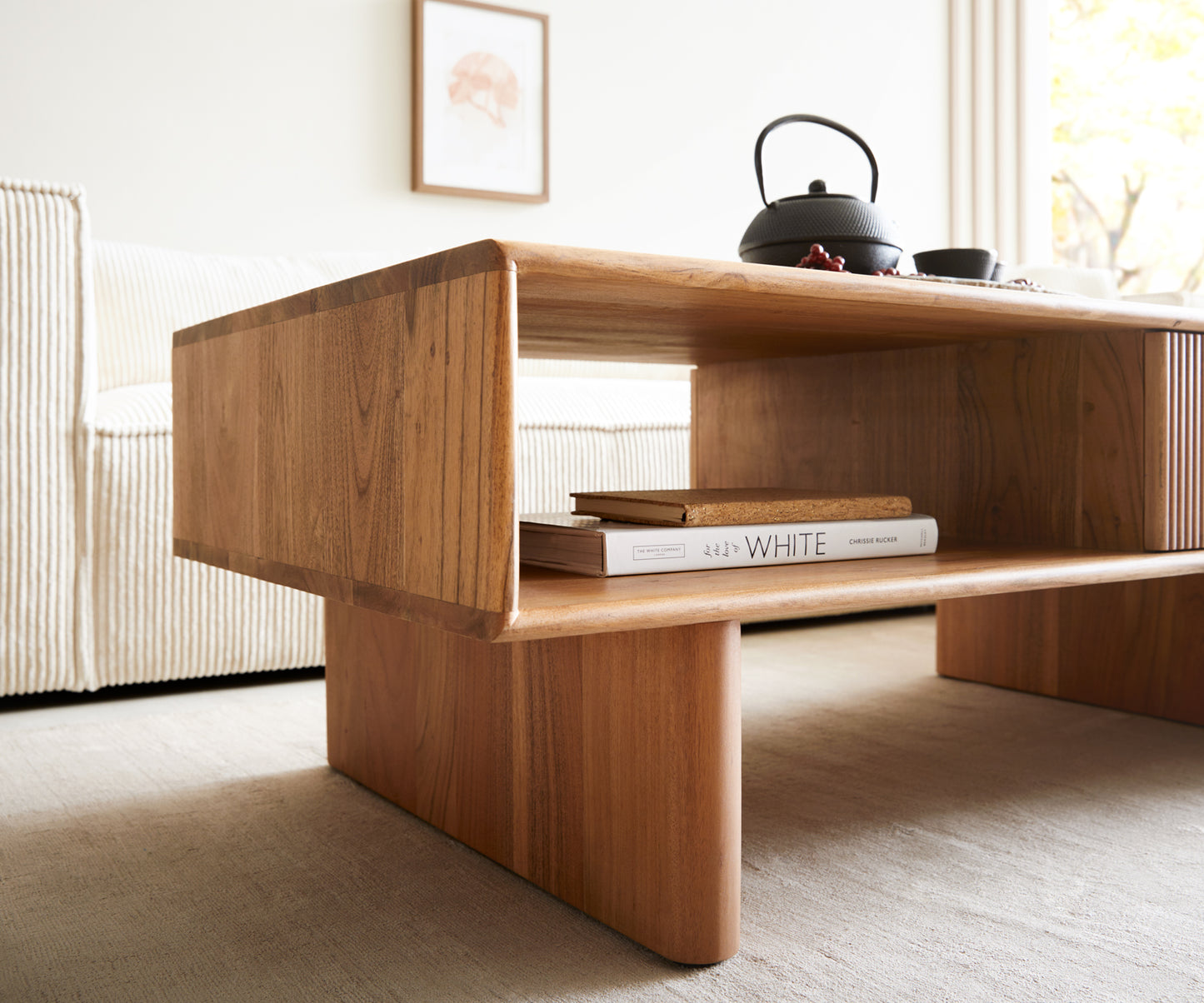 Pateri Solid Wood Coffee Table in Natural Finish #011