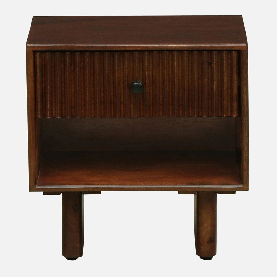 Solid Wood Bedside Table in Tobacco Finish