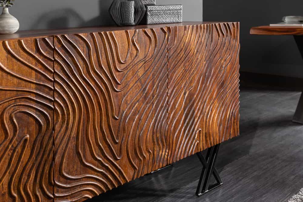 Bojaa Solid Wood Sideboard in Netural Finish For Living Room