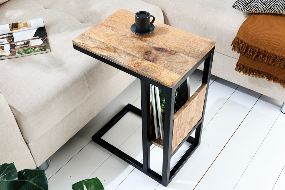 Regerd Side Table Made Of Sheesham Wood & Iron