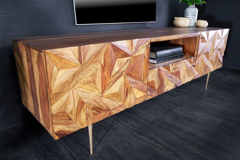 Bojaa Solid Wood Sideboard in Netural Finish For Living Room